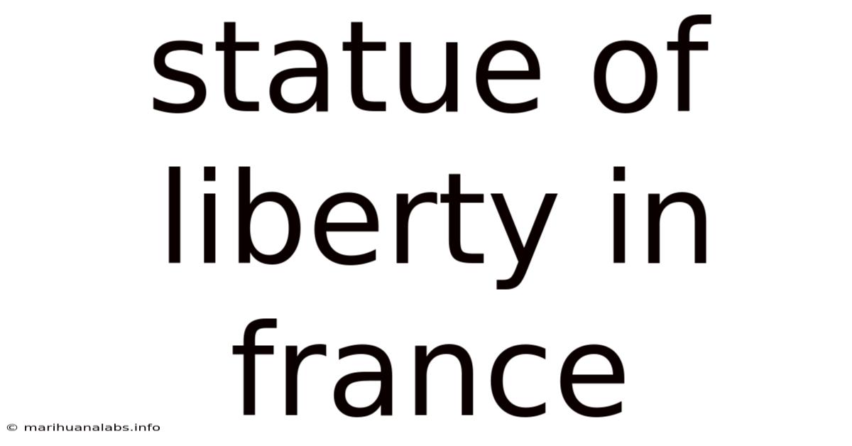 Statue Of Liberty In France