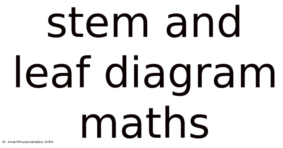 Stem And Leaf Diagram Maths