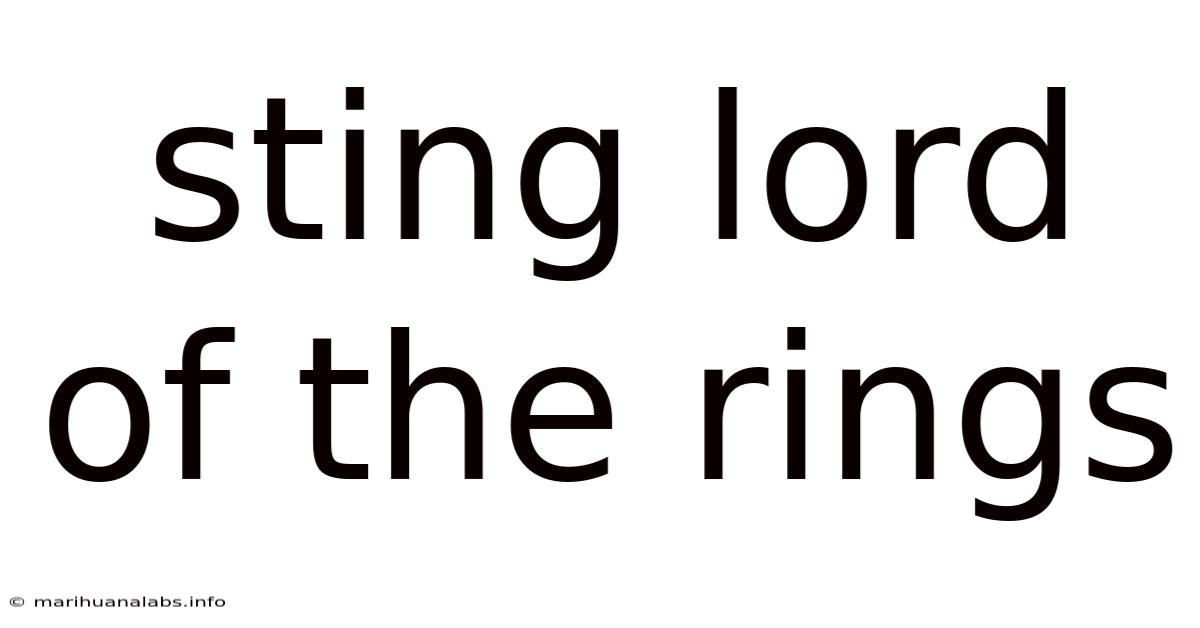 Sting Lord Of The Rings