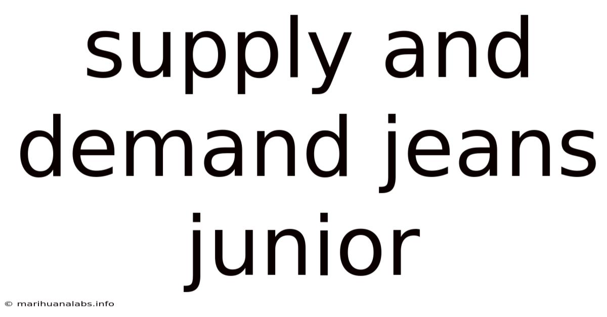 Supply And Demand Jeans Junior