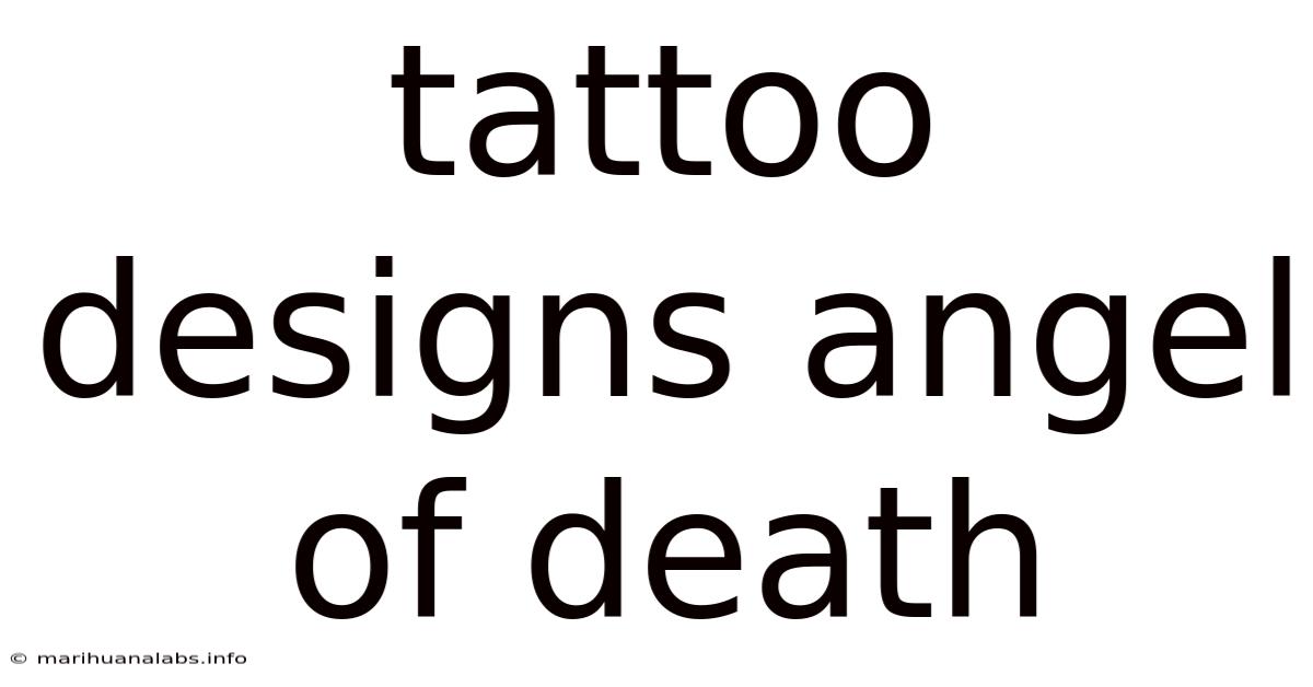 Tattoo Designs Angel Of Death