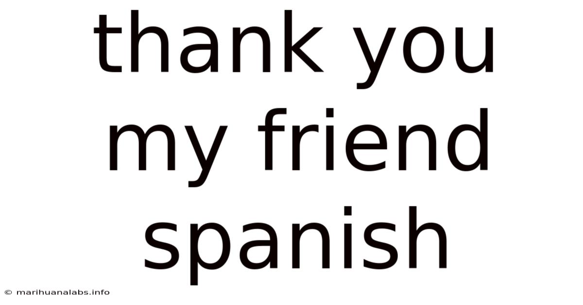 Thank You My Friend Spanish
