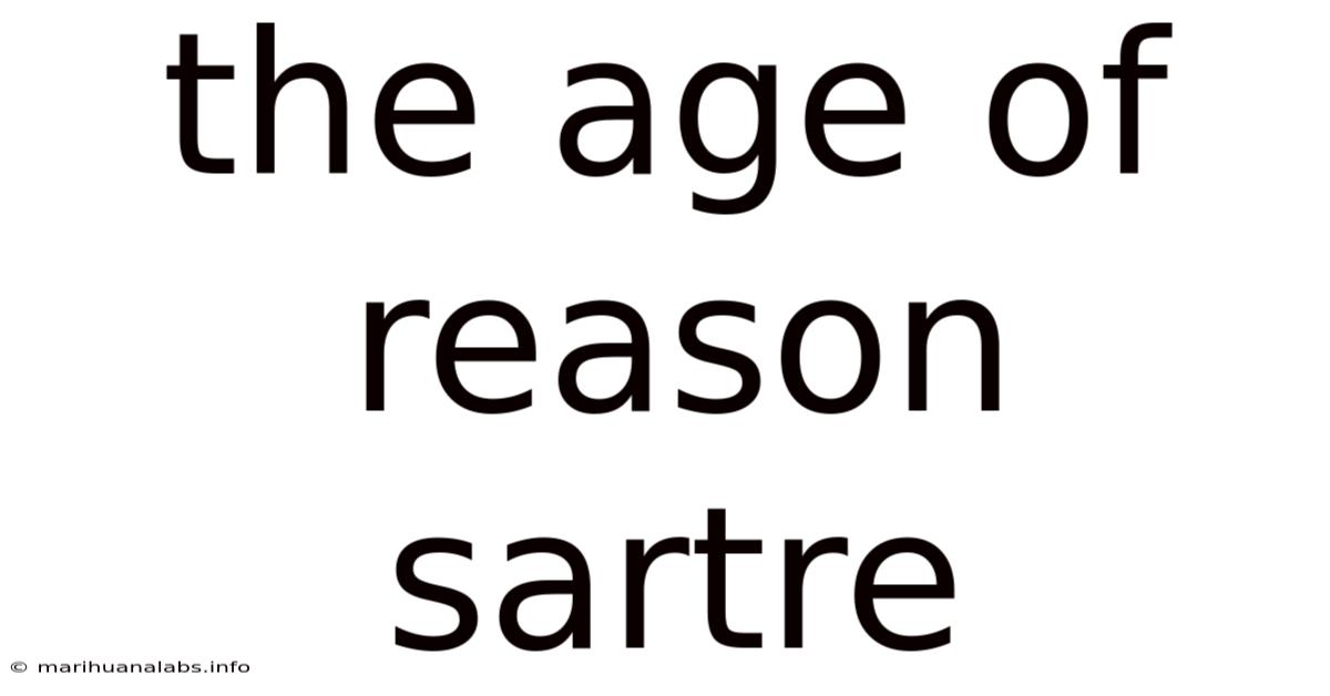 The Age Of Reason Sartre