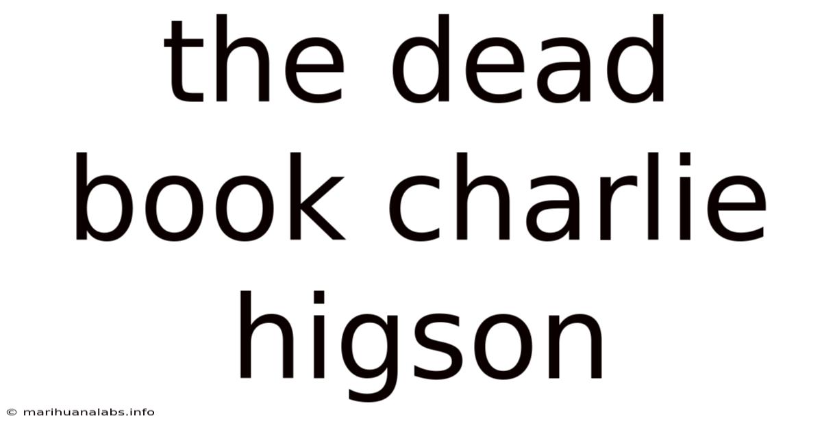 The Dead Book Charlie Higson