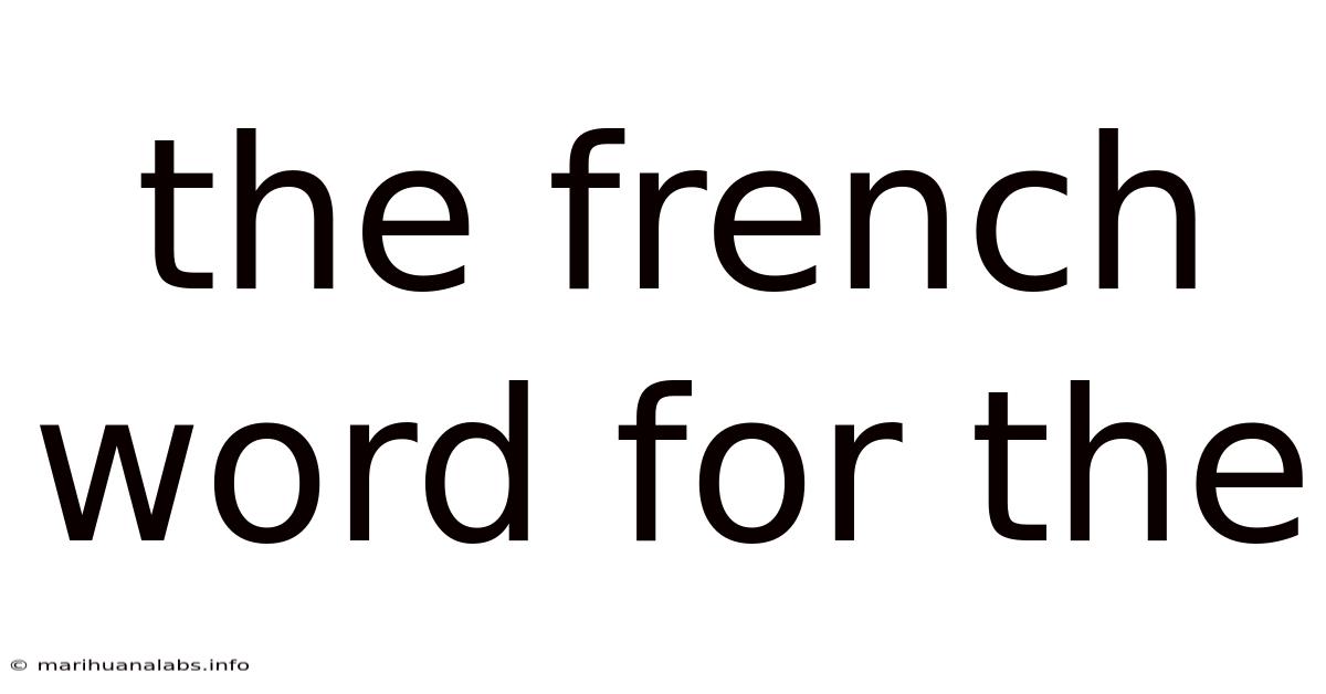 The French Word For The