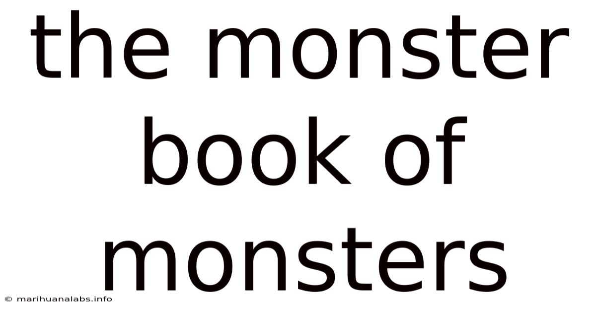 The Monster Book Of Monsters