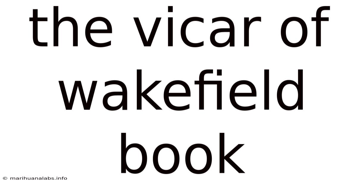 The Vicar Of Wakefield Book