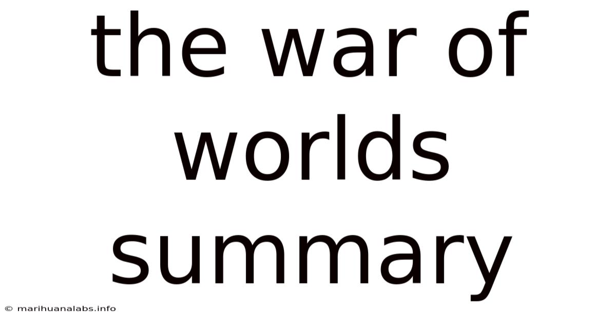 The War Of Worlds Summary