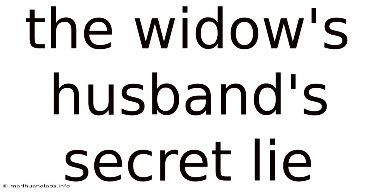 The Widow's Husband's Secret Lie
