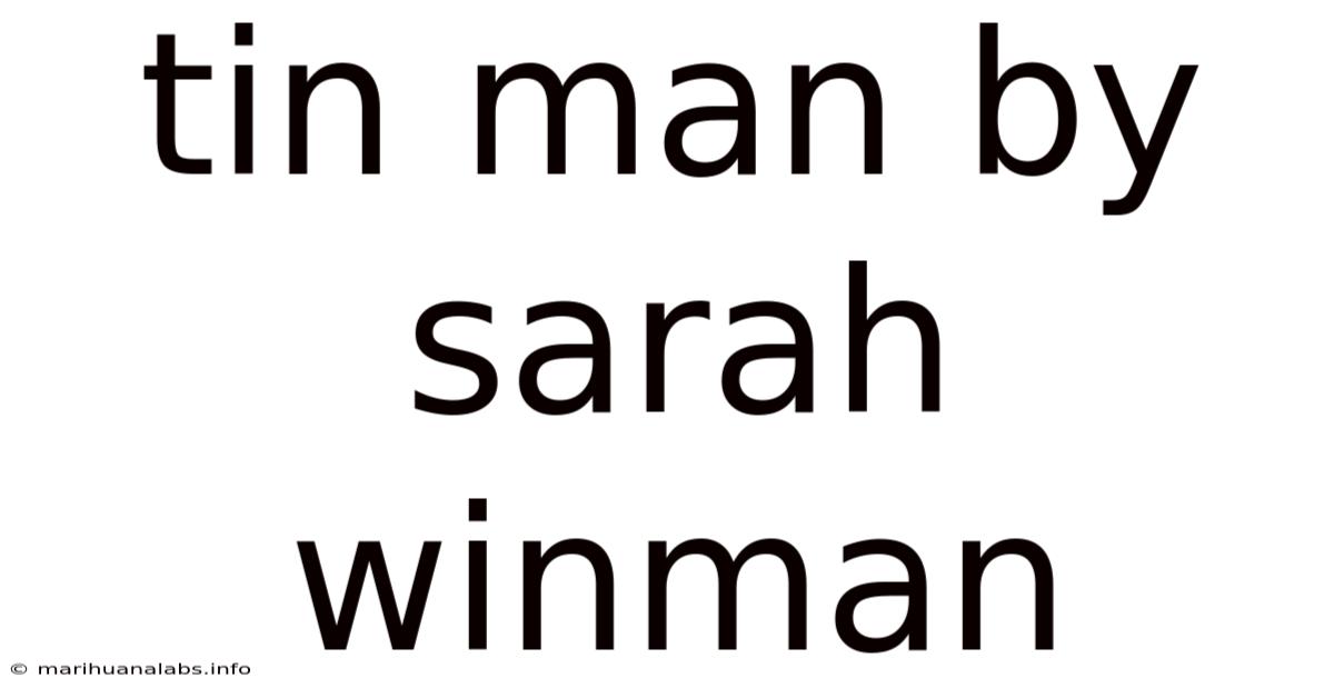 Tin Man By Sarah Winman