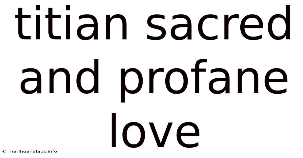 Titian Sacred And Profane Love