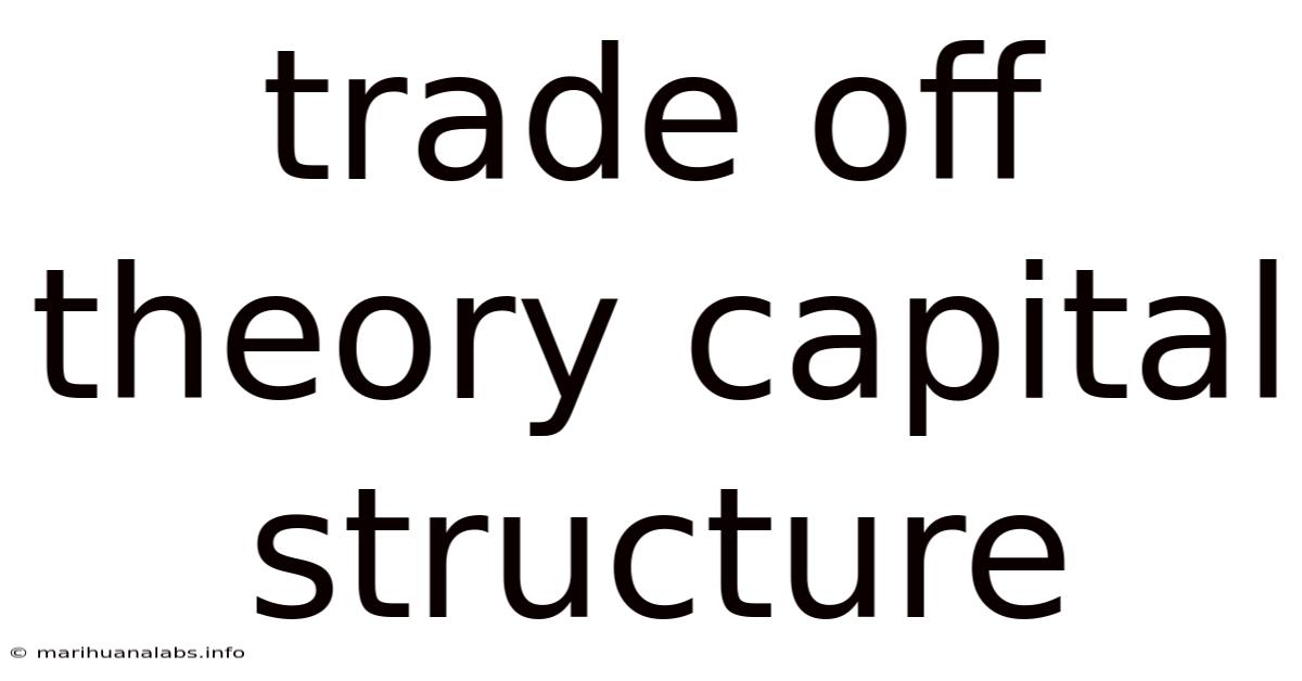 Trade Off Theory Capital Structure