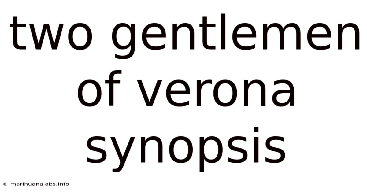Two Gentlemen Of Verona Synopsis