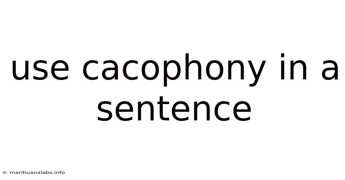 Use Cacophony In A Sentence