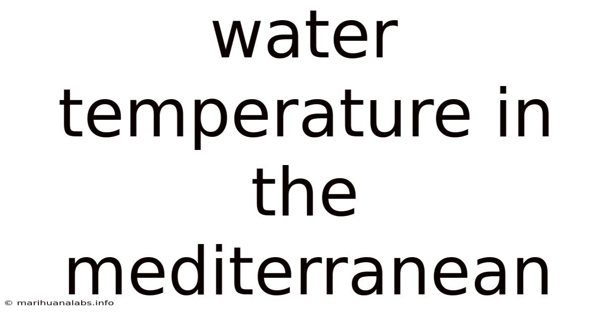 Water Temperature In The Mediterranean