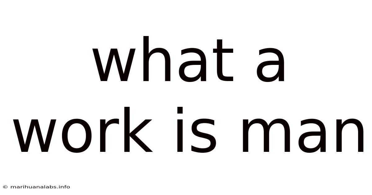 What A Work Is Man
