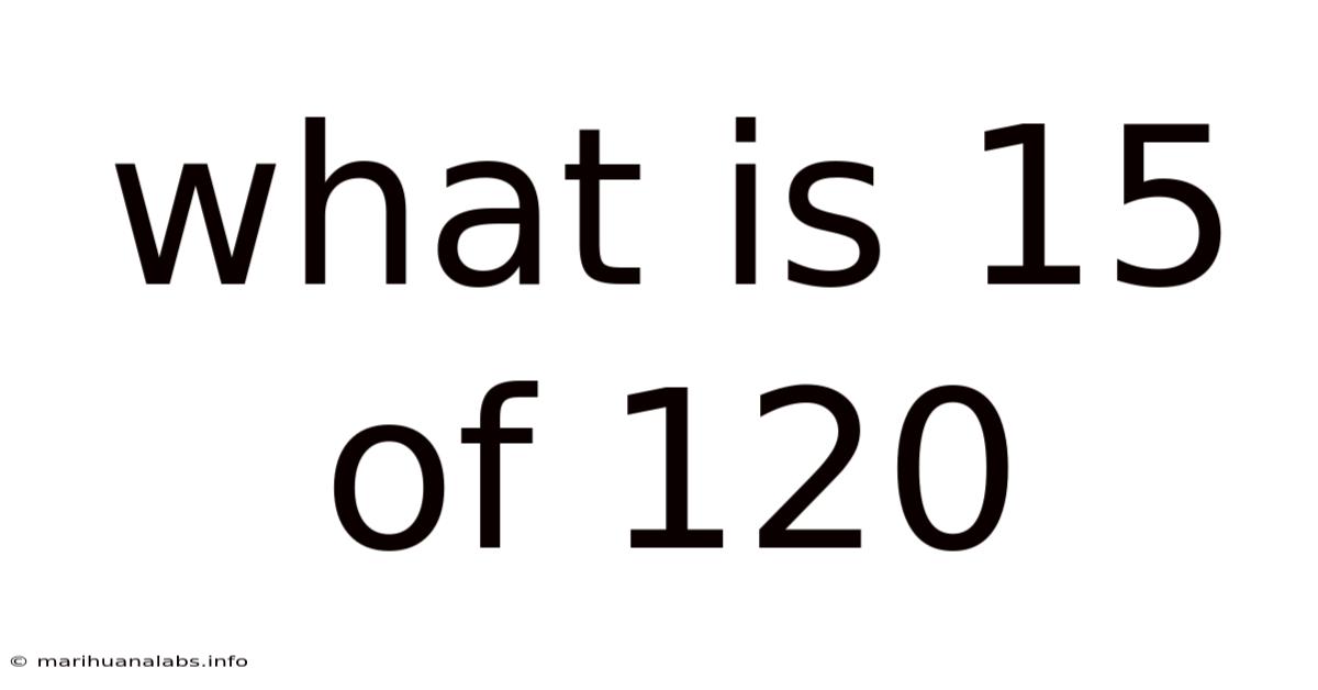 What Is 15 Of 120