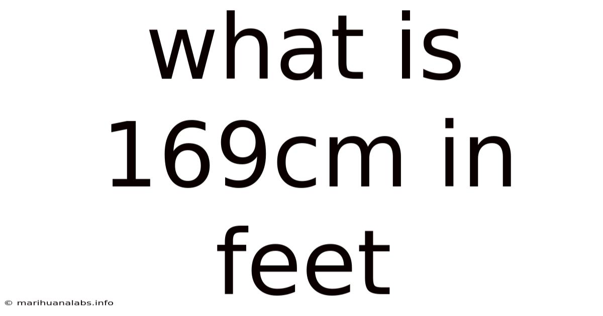 What Is 169cm In Feet