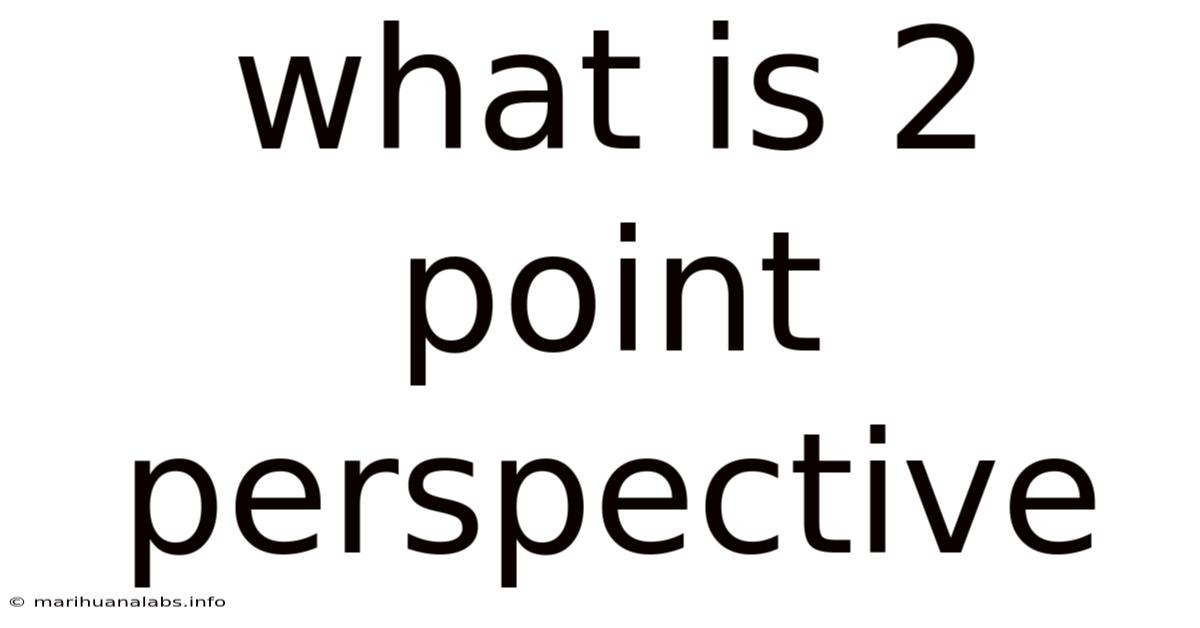 What Is 2 Point Perspective