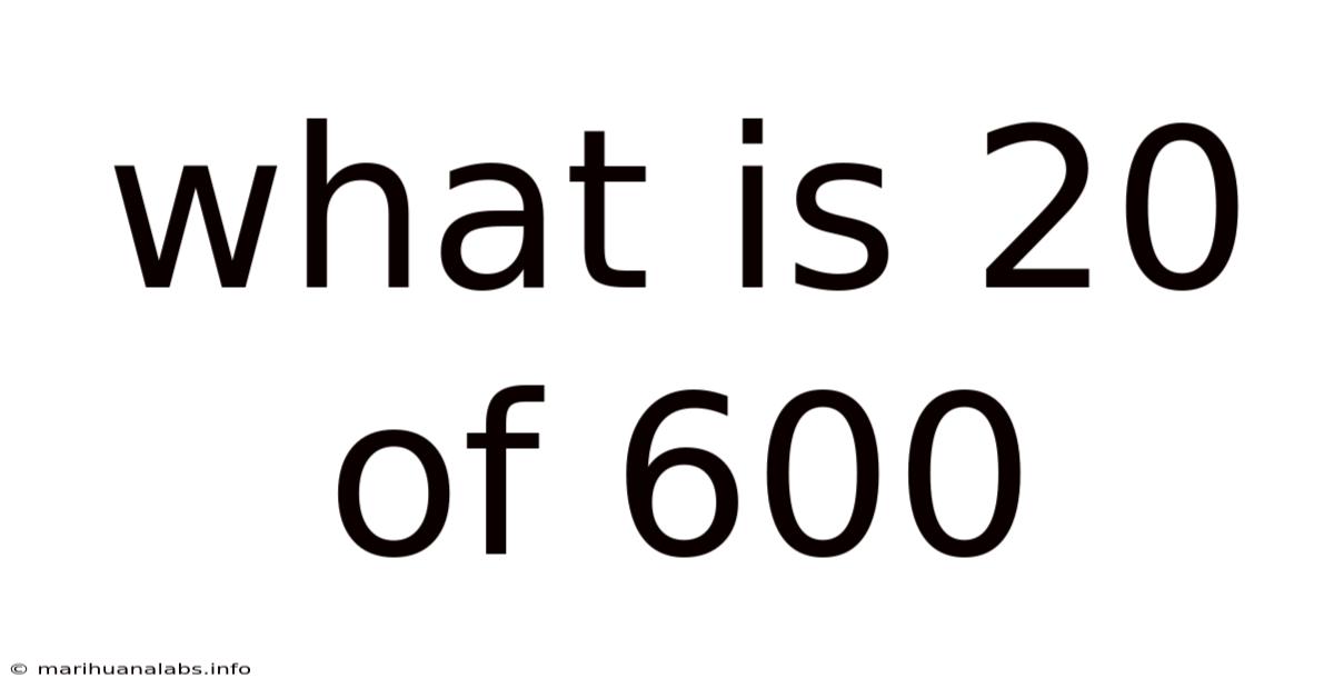What Is 20 Of 600