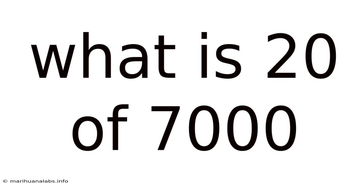 What Is 20 Of 7000