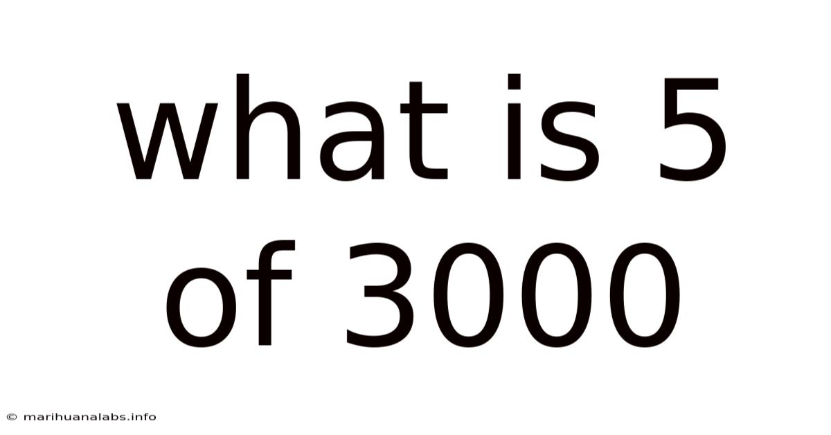 What Is 5 Of 3000