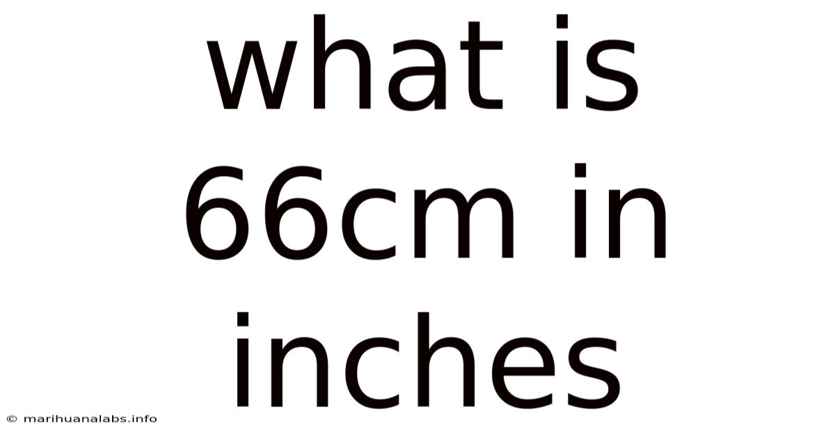 What Is 66cm In Inches