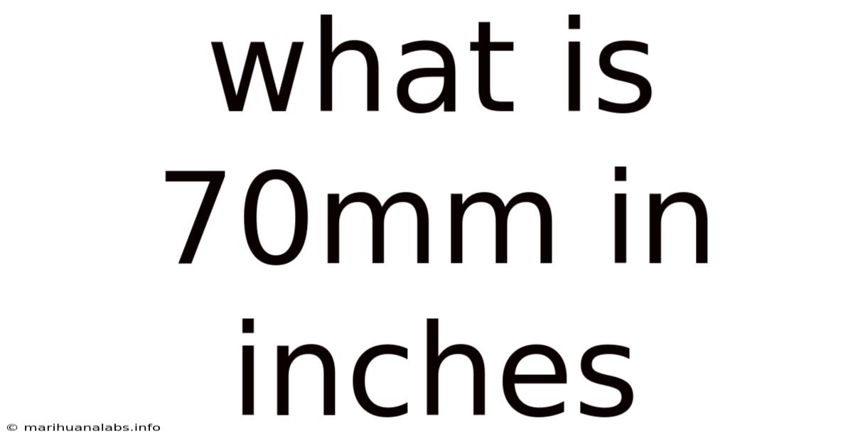 What Is 70mm In Inches