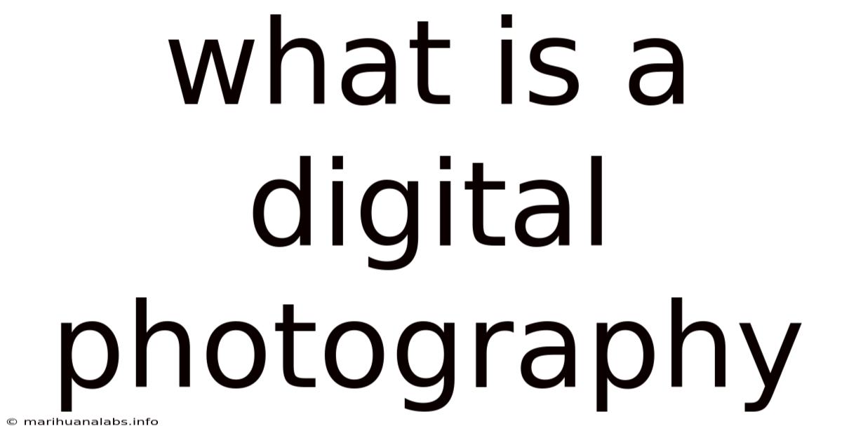 What Is A Digital Photography