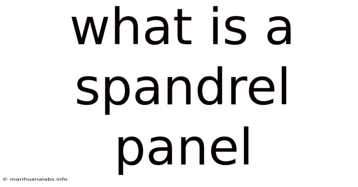 What Is A Spandrel Panel