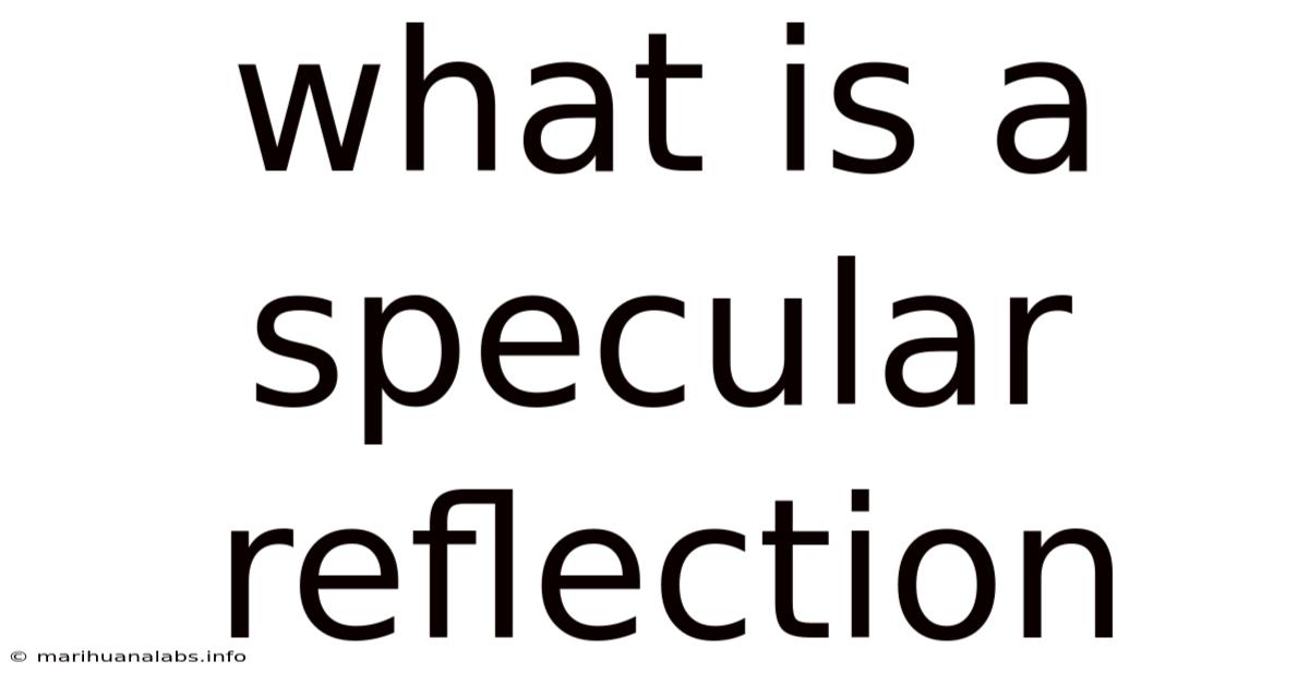 What Is A Specular Reflection