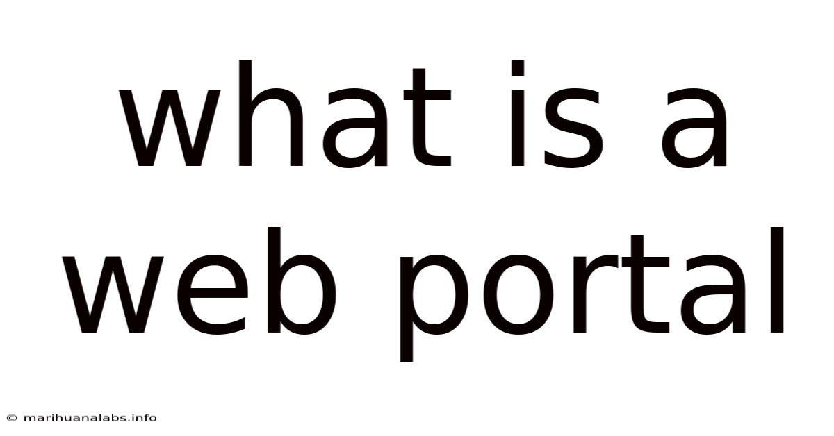 What Is A Web Portal