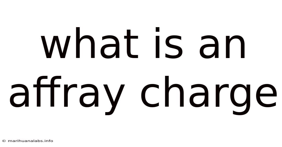 What Is An Affray Charge