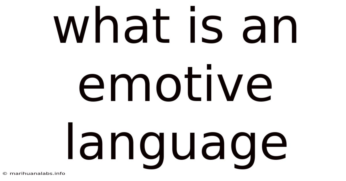 What Is An Emotive Language
