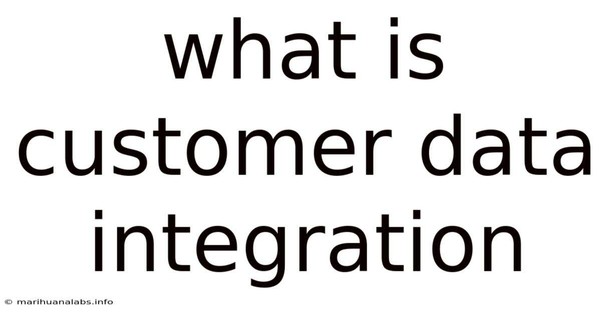 What Is Customer Data Integration