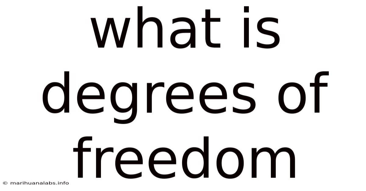 What Is Degrees Of Freedom