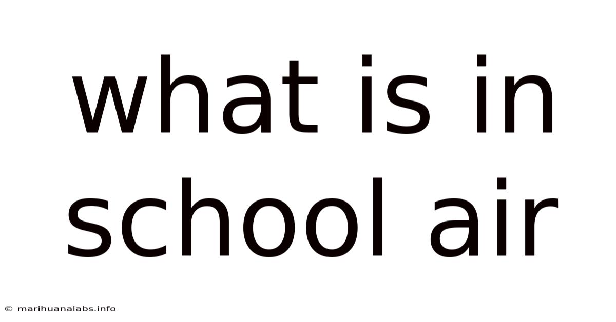 What Is In School Air