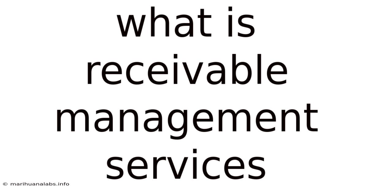 What Is Receivable Management Services