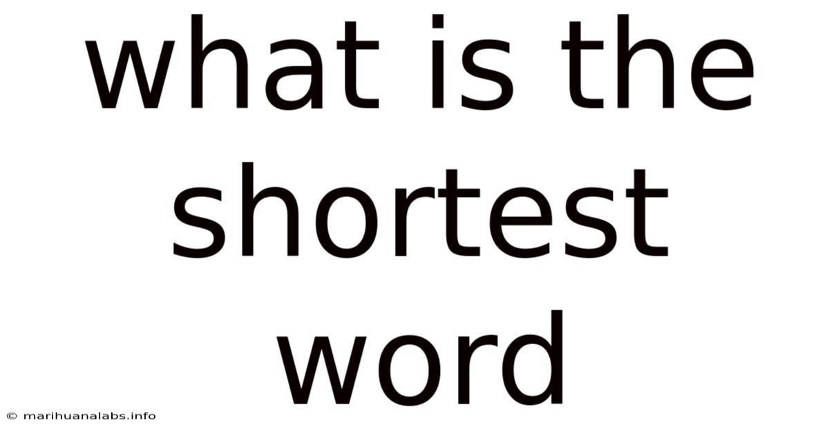 What Is The Shortest Word