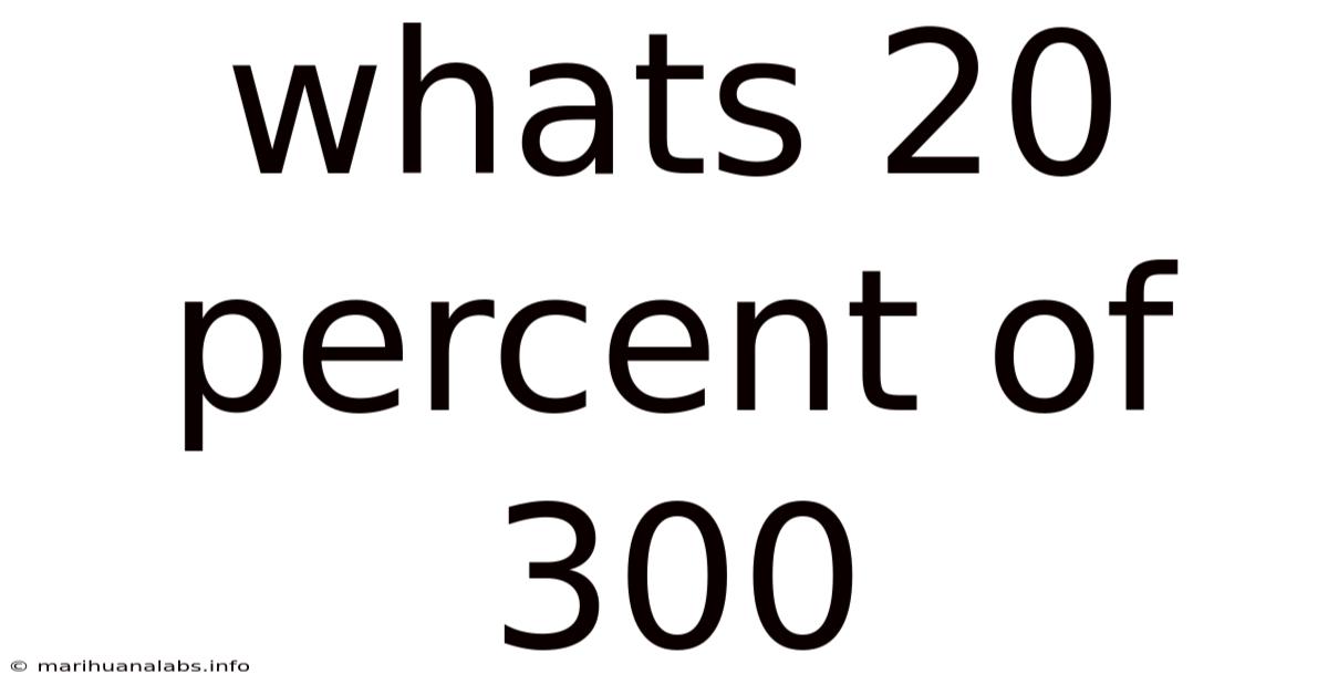Whats 20 Percent Of 300