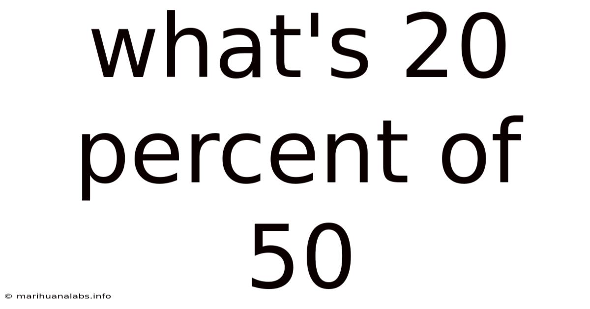 What's 20 Percent Of 50