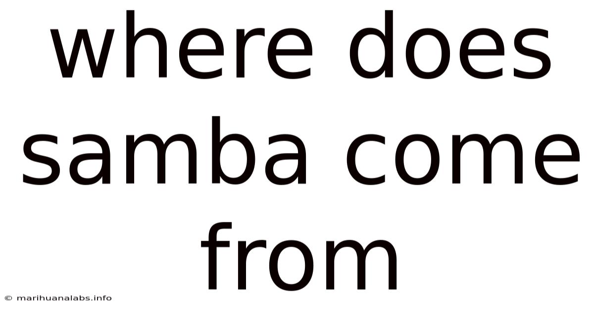 Where Does Samba Come From