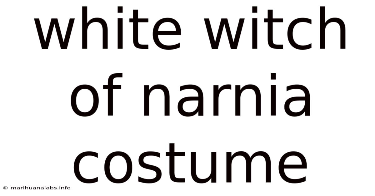 White Witch Of Narnia Costume