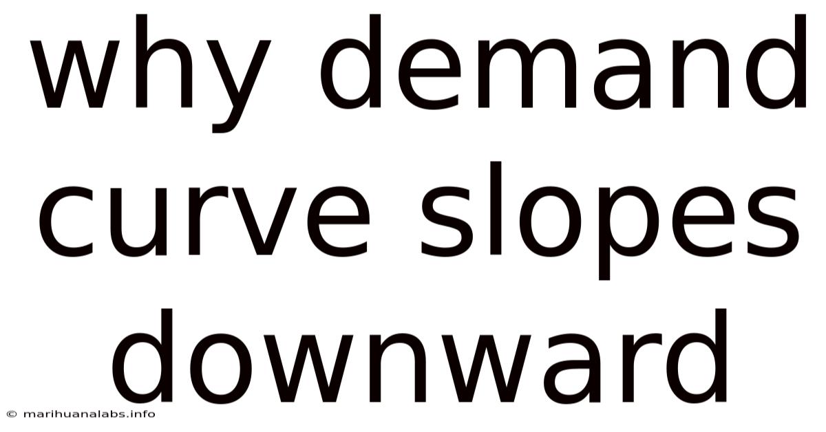 Why Demand Curve Slopes Downward