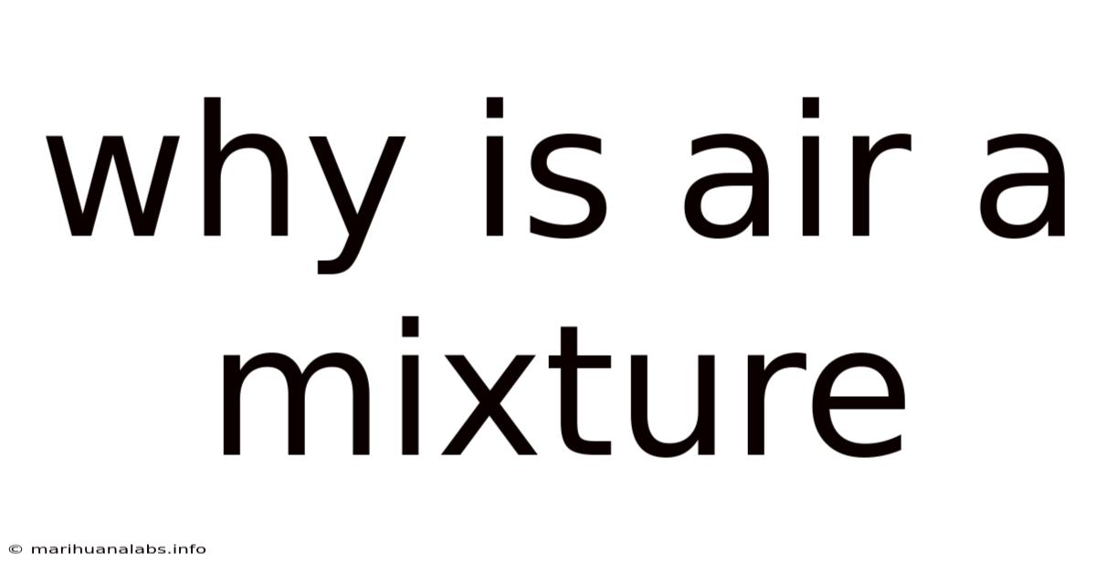 Why Is Air A Mixture