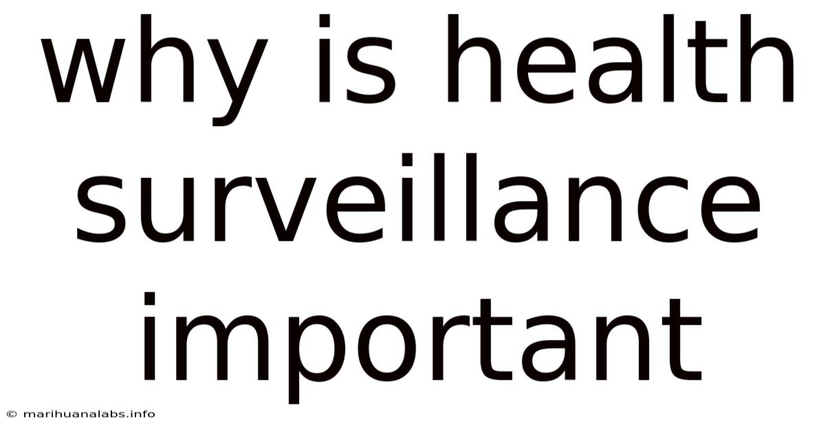 Why Is Health Surveillance Important