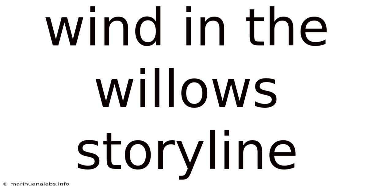 Wind In The Willows Storyline
