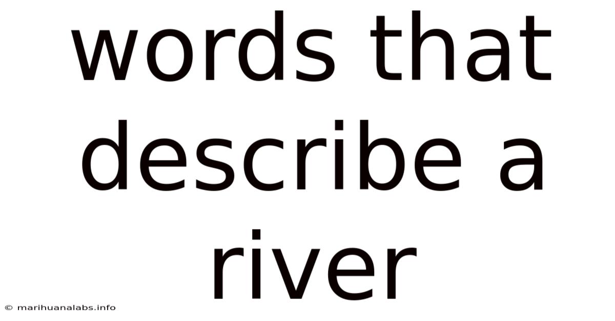 Words That Describe A River