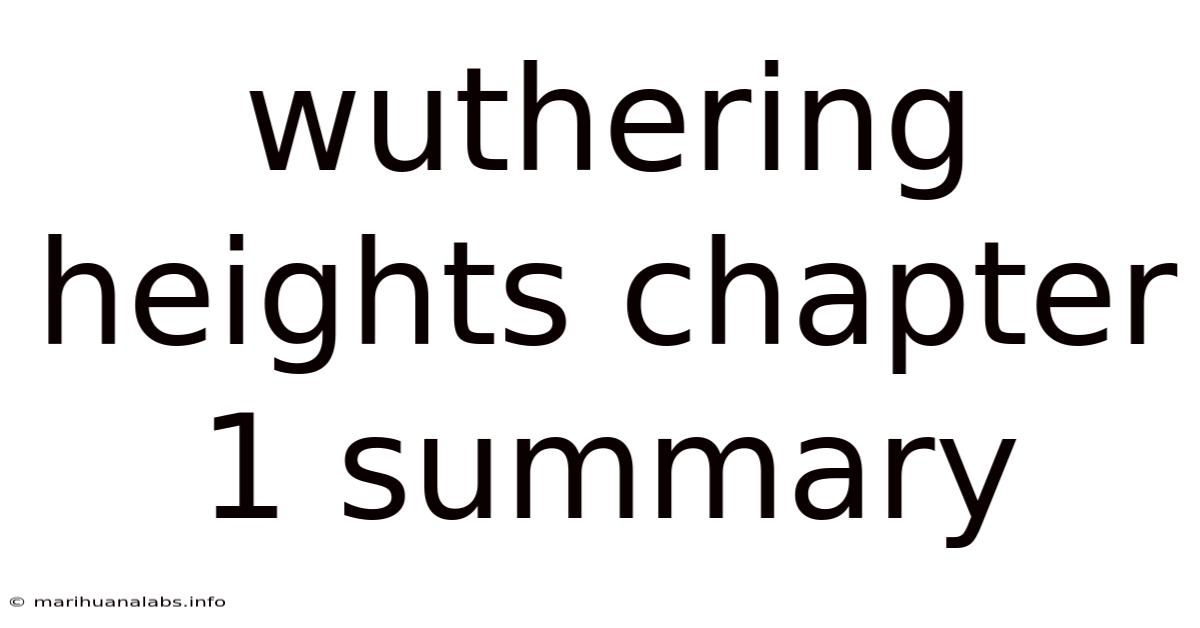 Wuthering Heights Chapter 1 Summary